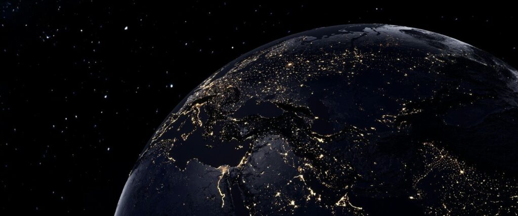 a view of the earth from space